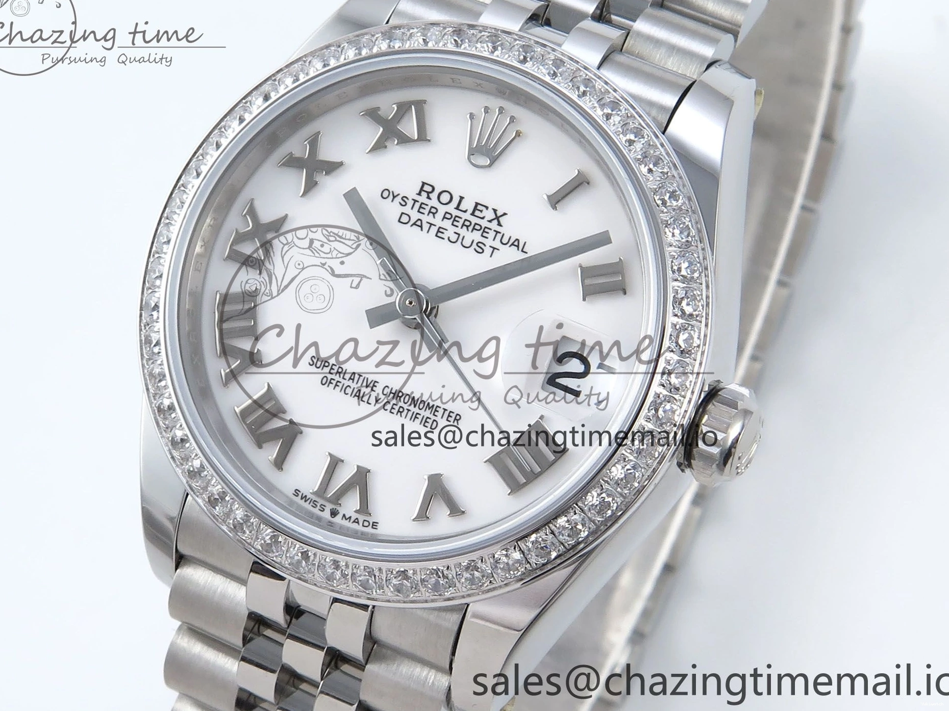 Dial White 31 ARF 1:1 Bezel SS ETA DateJust Best 2688 Jubilee Roman Steel Edition 278384RBR Bracelet Diamonds 904L on 0125